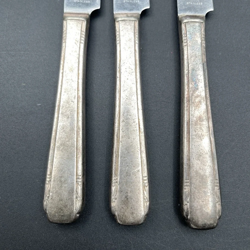Oneida Community Elaine 1926 Silverplate Hollow Handle Knives Lot of 3